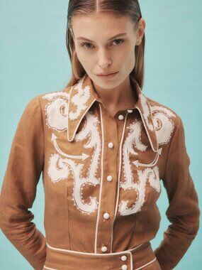 ALÉMAIS Ruby Applique Shirt Size 0